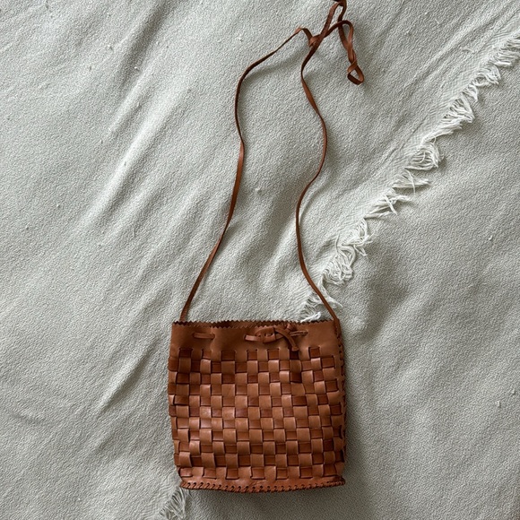 Woven Leather Crossbody Bag - Picture 7 of 7